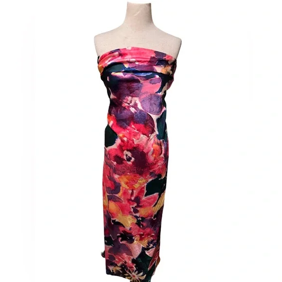 Peppermayo | Carried Away Maxi Floral Strapless Dress Size: 2 - Picture 3 of 6